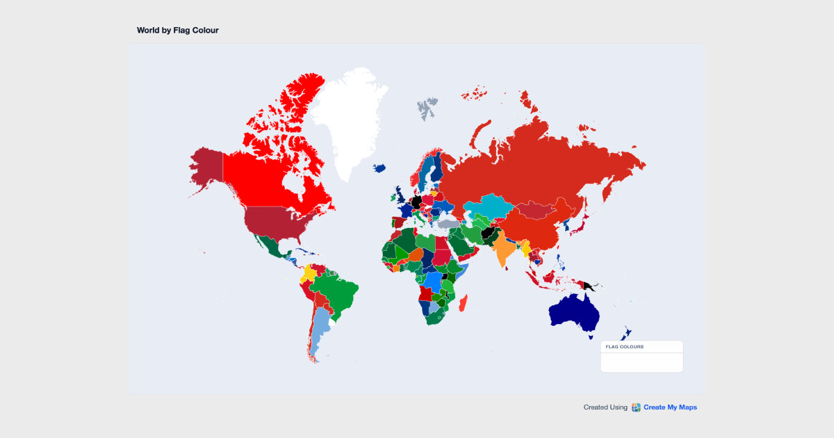 World by Flag Colour