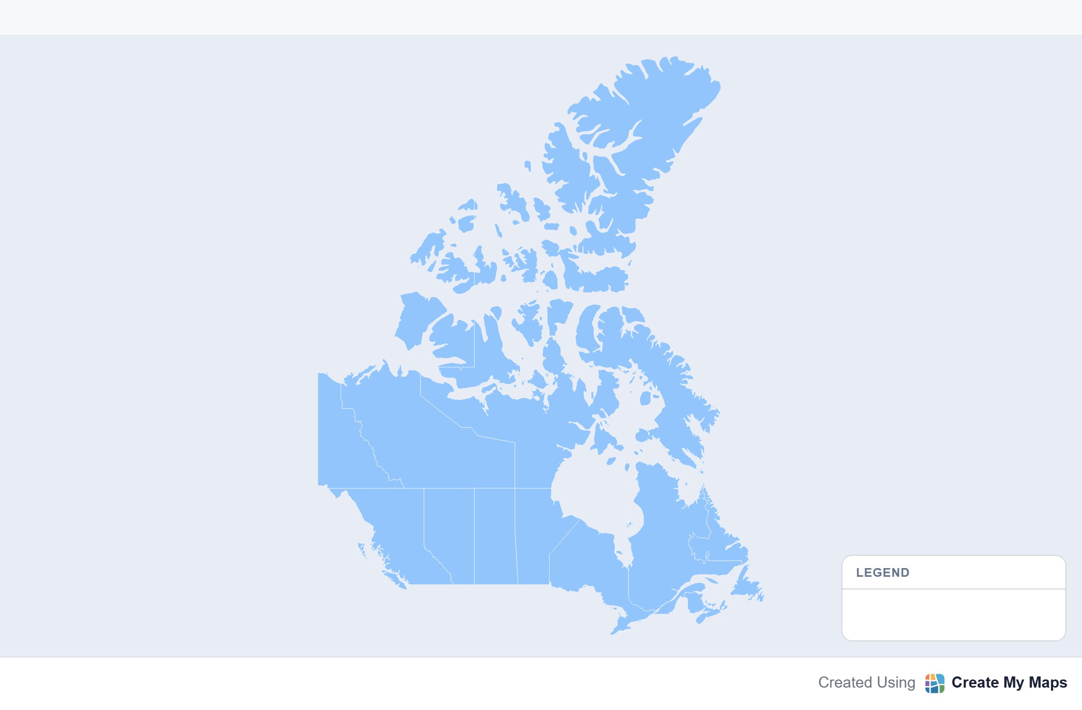 Mrs. Y's Map of Canada
